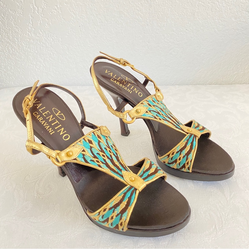Valentino peacock sandals